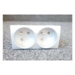 Bloc 2 prisez 2p + t 16a 45� aluminium mecanisme 90x45mm � clipser altira