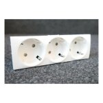 Schneider electric - bloc 3 prises 2p + t 16a standard allemand (schuko) 45� blanc 135x45mm � clipser ...