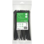 Schneider - collier de serrage plastique en rilsan noir 200x4, 8mm - nylon - lot de 100 colliers serre ...