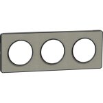 Schneider electric - schneider odace touch plaque triple kvadrat perle avec liser anthracite - s540806kg ...