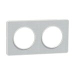 Schneider electric - odace touch - plq kvadrat perle / blanc 2 postes horiz. ou vert. entraxe 71mm (s520804kg) ...