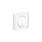 Schneider electric - interrupteur bouton poussoir pour volet roulant schneider ovalis avec plaque de ...