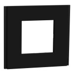 Schneider electric - unica dco signature - plaque de finition - gomme noire - 1p (nu600272)
