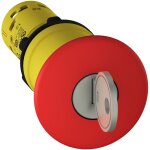 Schneider electric - xb7ns9445 schneider - bouton d'arr�t d'urgence � cl� - t�te �40 - trou �22 - 1no ...