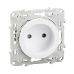 Schneider electric - odace, prise de courant 2p blanc,  griffes, connexion  vis (s525033)