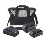 Schneider - pack 20v 2 batteries li - ion 4ah / chargeur 3, 5a - sac de transport 50564