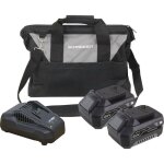 Schneider - pack 20v 2 batteries li - ion 5ah / chargeur 3, 5a - sac de transport 50565