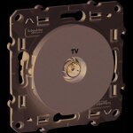 Prise tv � vis - aluminium - odace - schneider