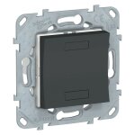 Schneider - unica knx - bouton - poussoir 2 boutons + led - avec support - anthracite (nu553054)