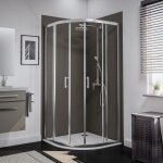 Accès d'angle arrondi 90 x 90 x 190 cm avec portes de douche coulissantes, 5 mm, sunny schulte verre ... Accès d'angle arrondi 90 x 90 x 190 cm avec portes de douche coulissantes, 5 mm, sunny schulte verre ...