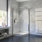 Schulte - acc�s d'angle arrondi avec portes de douche coulissantes, verre 6 mm, 1 / 4 cercle, imp�riale ...