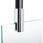 Barre de stabilisation au plafond pour paroi de douche 5 - 8 mm, 80 cm  raccourcir, barre de renfort, ...