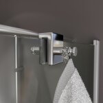 Schulte - crochet pour paroi de douche 5 à 8 mm, porte - serviette aspect chromé Schulte - crochet pour paroi de douche 5 à 8 mm, porte - serviette aspect chromé