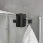 Schulte - crochet pour paroi de douche 5 à 8 mm, porte - serviette noir mat Schulte - crochet pour paroi de douche 5 à 8 mm, porte - serviette noir mat