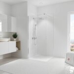 Panneau mural 90 x 210 cm, revtement pour douche et salle de bain, dcodesign photo schulte blanc  ...
