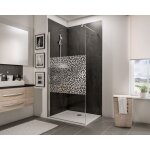 Paroi de douche � l'italienne, profil� aspect chrom�, paroi fixe walk in, newstyle schulte, traitement ...