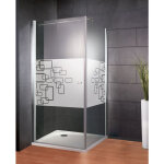Porte de douche pivotante + paroi de retour fixe, verre 5 mm anticalcaire, profil� aspect chrom�, style ...