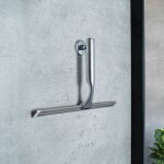 Schulte - raclette de douche en laiton chrom�, fixation sans percer, 27 cm