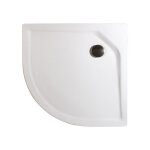 Schulte - receveur de douche acrylique 80 x 80 x 3, 5 cm, quart de cercle, extra plat,  encastrer, avec ...
