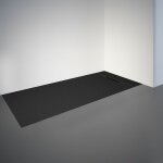 Schulte - receveur de douche 70 x 170 cm de plain - pied, d�cor effet pierre anthracite, ultra l�ger, ...