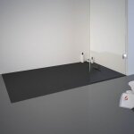 Schulte - receveur de douche 80 x 140 cm de plain - pied, d�cor effet pierre anthracite, ultra l�ger, ...