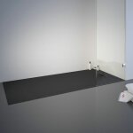 Schulte - receveur de douche 80 x 160 cm de plain - pied, dcor effet pierre anthracite, ultra lger, ...