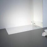 Schulte - receveur de douche 80 x 160 cm de plain - pied, dcor effet pierre blanche, ultra lger, recoupable ...