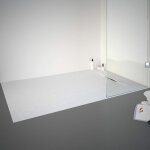 Schulte - receveur de douche 90 x 140 cm de plain - pied, d�cor effet pierre blanche, ultra l�ger, recoupable ...
