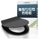 Sch�tte - abattant wc extra fin en duroplast slim avec frein de chute noir