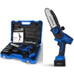 Scie elagage sans fil 16, 8v 2 batteries lithium 4ah chargeur et kit d'outils inclus mini trononneuse ...