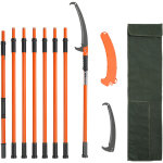 Scie a elaguer telescopique 2, 24 - 8, 24 m scie a perche extensible avec lame en acier tranchant scie ...