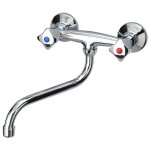 Sea - horse - bassin bec 's' chrome m�langeur �vier robinet classic deux inchs motif
