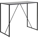 Ebuy24 - table de bar 120x60x105 cm décor noir et métal noir - fynca Ebuy24 - table de bar 120x60x105 cm décor noir et métal noir - fynca