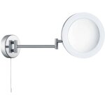 Searchlight - miroir sdb rond sur bras metal chrome p44 clii exterieur givre, led 4w 228lm 4000k inter ... Searchlight - miroir sdb rond sur bras metal chrome p44 clii exterieur givre, led 4w 228lm 4000k inter ...