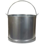 Visiodirect - seau � cendres droit en zinc coloris gris - hauteur 23 x � 25 cm