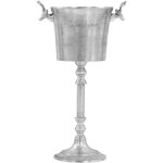 Seau  champagne aluminium solide 39x29x71 cm argent