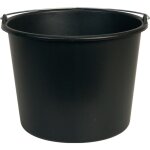 Seau de chantier gripline d 12 l noir plastique Seau de chantier gripline d 12 l noir plastique