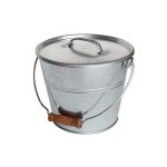 Seau avec couvercle pour cendres granuls ou compost