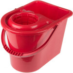 Seau  lessiver en plastique rouge avec poigne, 12l ( prix pour 1 )