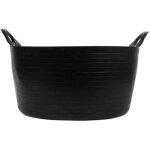 Seau noir 30l plastique flexible avec poign�es bellota