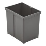Seau pour poubelle avec double poigne - contenance : 17 l - dcor : anthracite - hauteur : 295 mm - ...