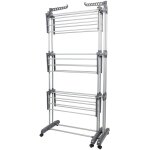 Sche - linge tour  3 niveaux avec 4 roues, schoir  linge extensible avec ailes pliables, schoir ...