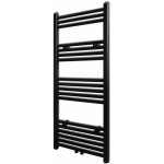 Sèche - serviettes eau chaude à rails droits noir 500 x 1160 mm Sèche - serviettes eau chaude à rails droits noir 500 x 1160 mm