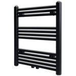 S�che - serviettes eau chaude � rails droits noir 600x764 mm