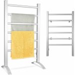 Relax4life - sche - serviettes lectrique 100w, montage mur / sol, radiateur de salle de bain avec 6 ...