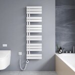 S�che - serviette �lectrique 1385 x 400 mm blanc radiateur lames plates s�che - serviettes 600w - led ...