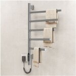 Sèche - serviettes électrique avec 5 barres porte - serviettes chauffant pivotant à 180 °, 80w 42 66cm ... Sèche - serviettes électrique avec 5 barres porte - serviettes chauffant pivotant à 180 °, 80w 42 66cm ...