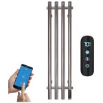 S�che - serviette �lectrique chrome, 100 w chauffe - serviettes 950 x 257 mm wifi intelligent porte - ...
