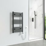 Sche - serviettes lectrique avec lment chauffant thermostat 238w, anthracite radiateur lectrique ...