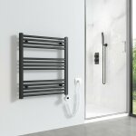 Sche - serviettes lectrique avec lment chauffant thermostat 330w, anthracite radiateur lectrique ...
